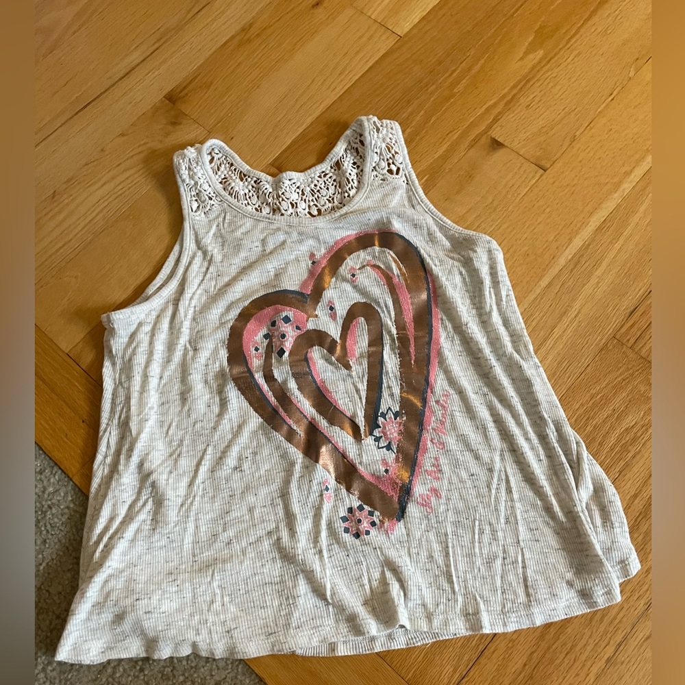 Justice heart tank top